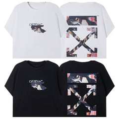 Off-White Collage Poster Arrow Cross Print Short Sleeve T-Shirt