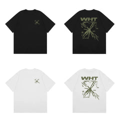 Off-White WHIT Green Arrow Cross Print Short Sleeve T-Shirt