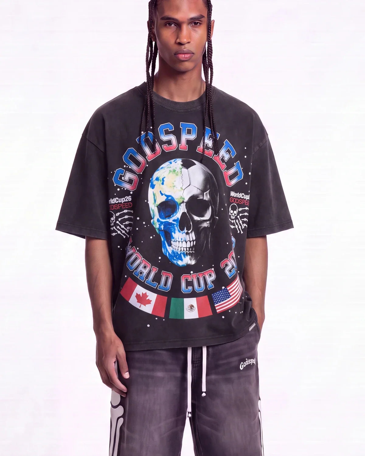 Godspeed Planet Futbol Tee Black