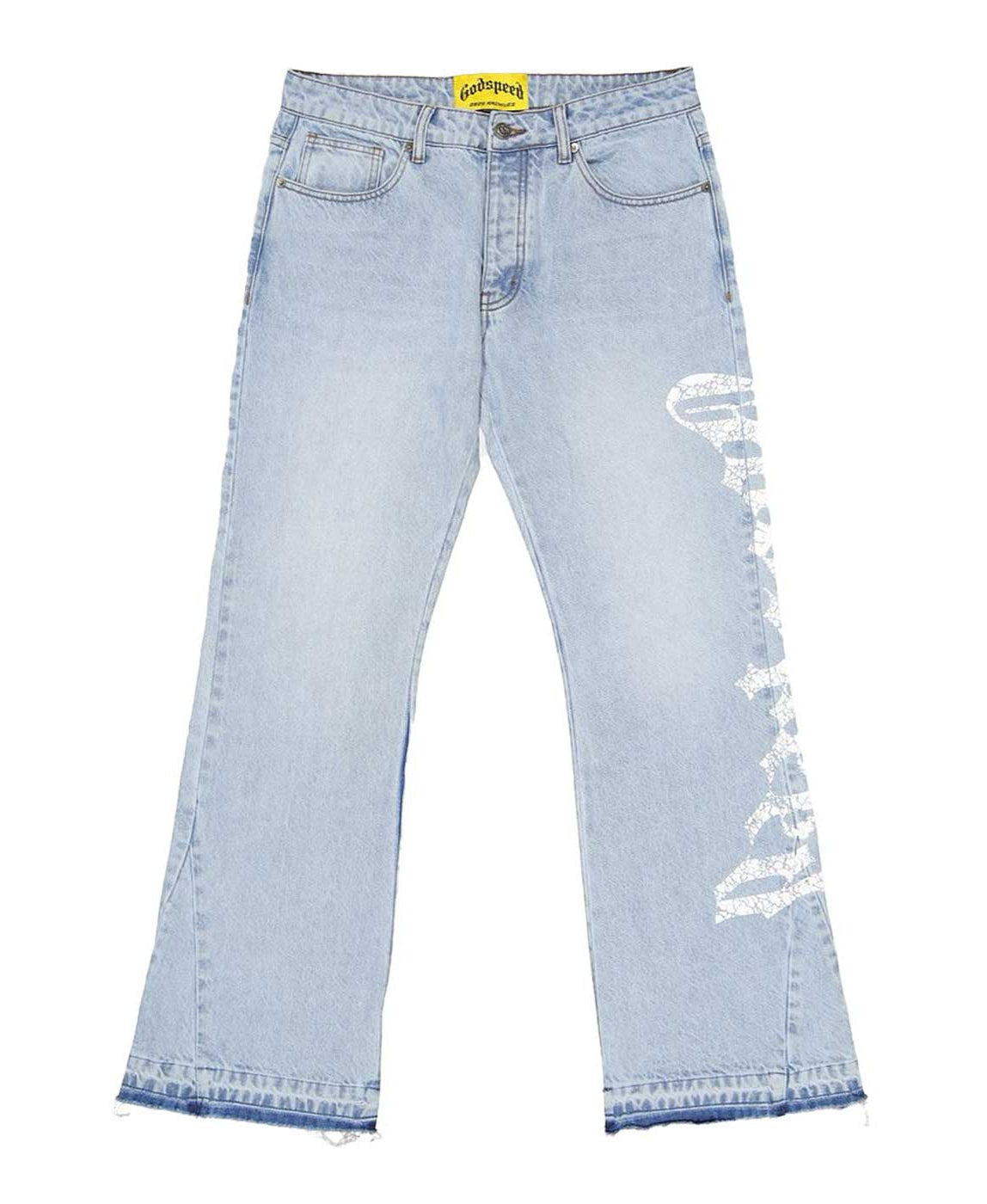 Godspeed OG Logo Flared Denim Printed Blue
