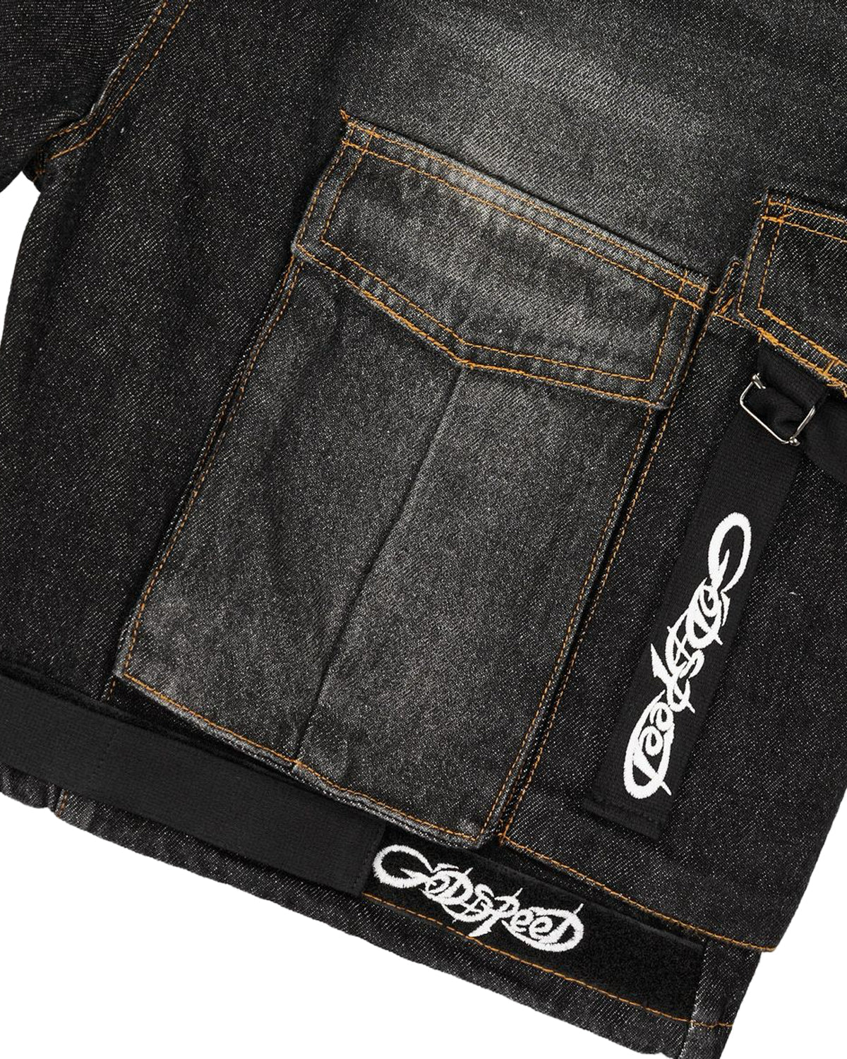 Godspeed Utility Denim Shorts Black
