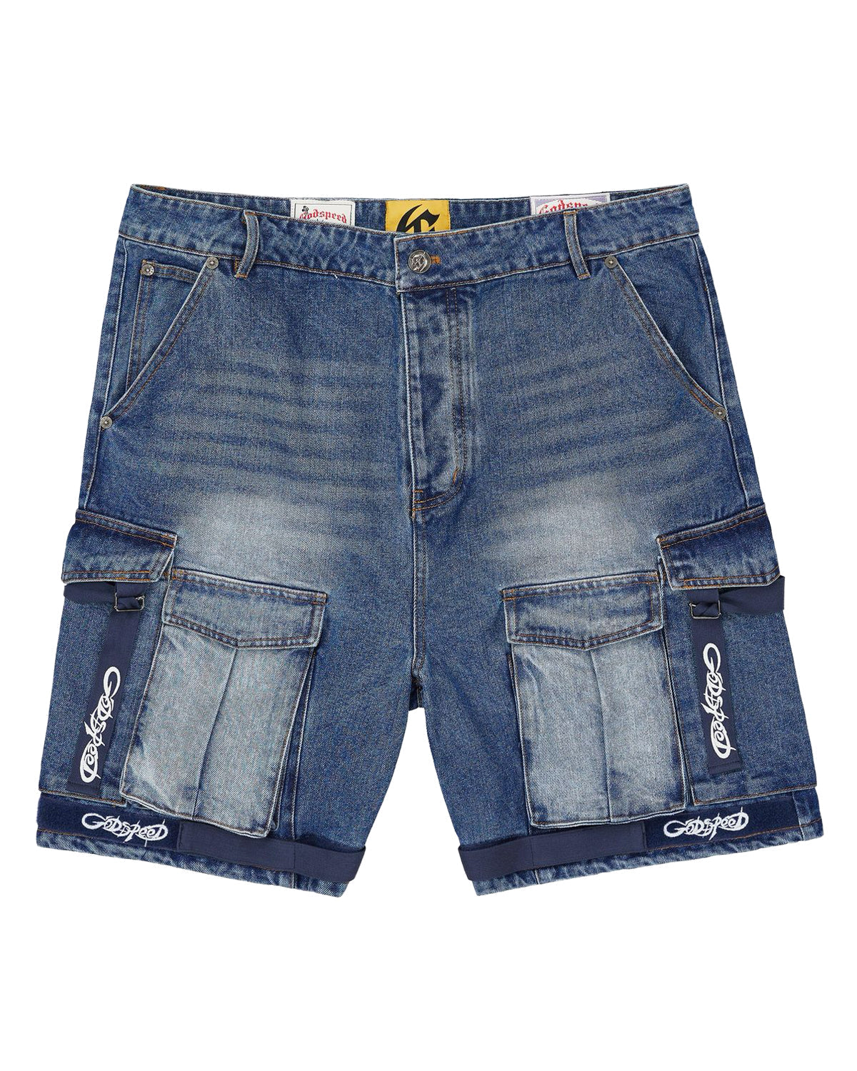 Godspeed Utility Denim Shorts Blue