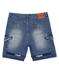 Godspeed Utility Denim Shorts Blue