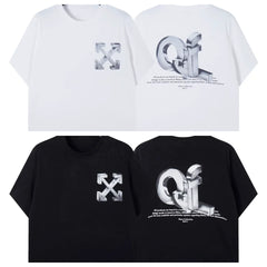 Off-White 3D Arrow Graphic Print Short Sleeve T-Shirt