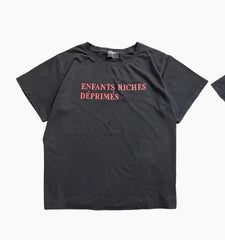 Black ERD Red Text Logo Tee