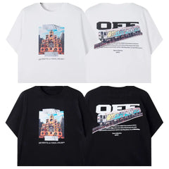 Off-White City Building Art Graphic T-Shirt